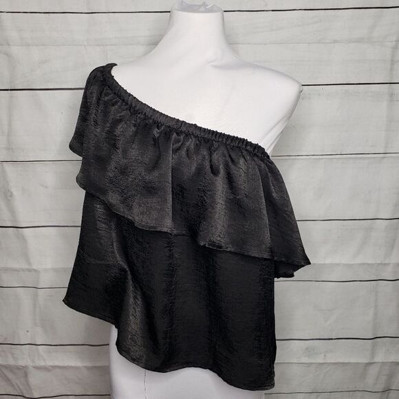 Urban Outfitters One shoulder black club top Large - Picture 1 of 6